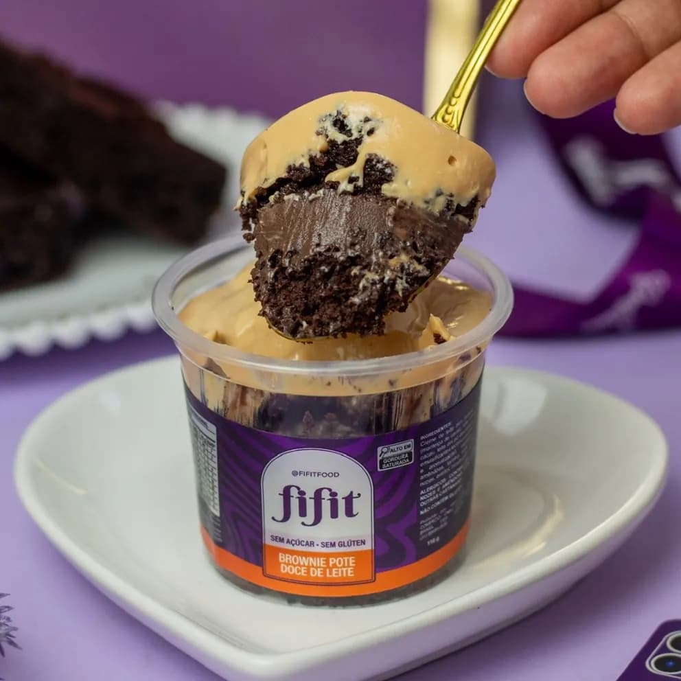 Brownie de pote doce de leite