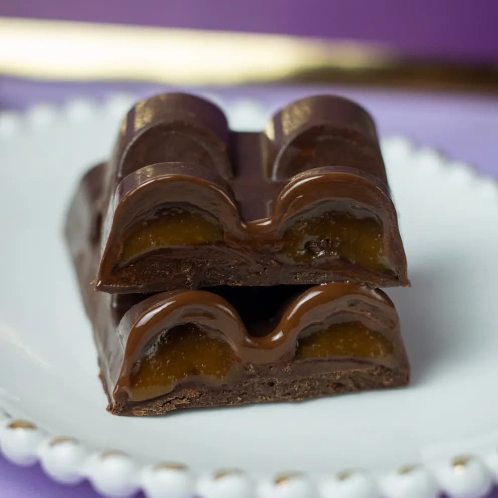 Barra recheada de caramelo flor de sal