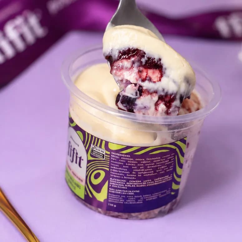Pote limão siciliano e mirtilos